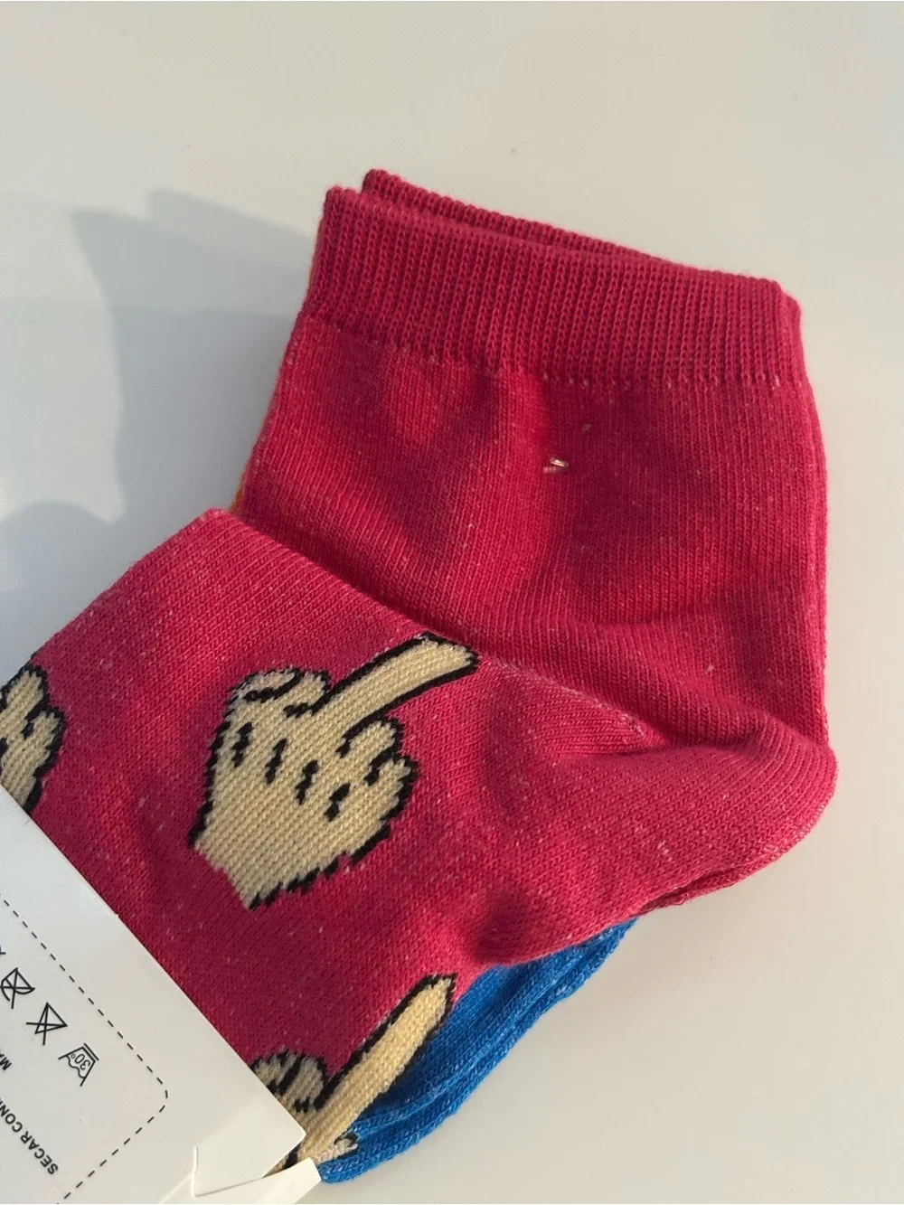 S Christina Novelty Ankle Socks 3 Pack Women's 9-11 Middle Finger Emoji NWT